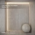 Concrete Grey Porcelain Floor Wall Tile For Interior Decoration With Round Sphere