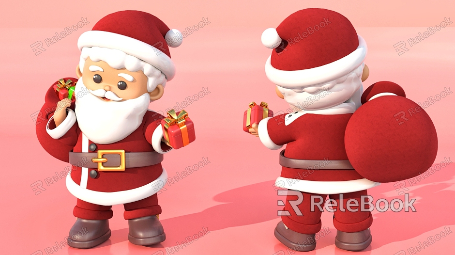 Christmas three-dimensional Santa gifts model