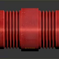 Red Hammer with 8LB Label On Red Head And Yellow Red Striped Handle