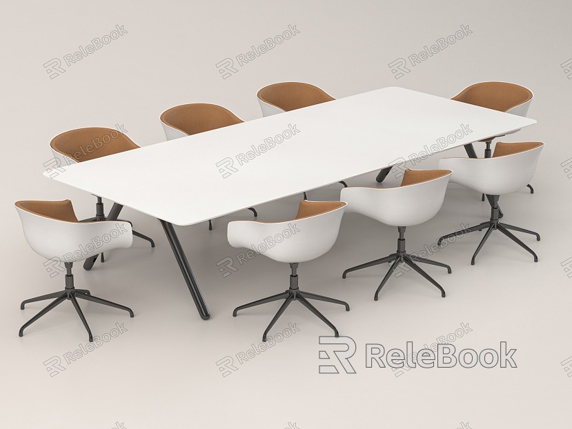 Modern Conference Table and Chair model