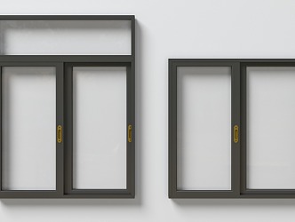 modern sliding window 3d model