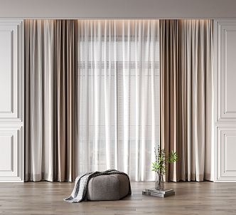 Modern Curtains 3d model