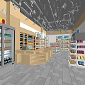 Tooling space Commercial space Supermarket 3d model