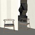 Chinese single chair 3d model