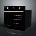 DeLonghi Black Electric Oven With Knob Controls For Modern Kitchen Use