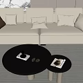 Modern sofa coffee table combination 3d model