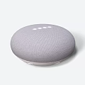 Gray Round Speaker With Mesh Surface And Top Small Indicator Lights 3d model