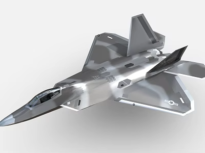 Modern Stealth Fighter Jet with Sleek Aerodynamic Design and Camouflage Coating Advanced Military Aircraft 3d model