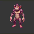 Monkey Cartoon Monkey Anime Monkey Stylized Monkey Fantasy Style Monkey Toy 3d model