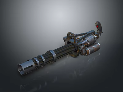 Practical Household Metal Handheld Tool with Connected Cylindrical Parts and Ergonomic Grip 3d model