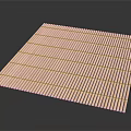 Light Colored Bamboo Window Blinds With Neatly Arranged Slats For Indoor Use