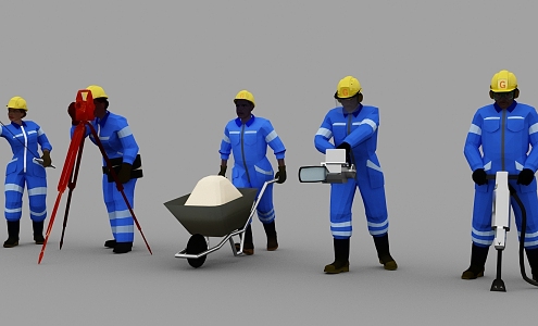 Workers Labor Professional Workers Industrial Workers Technical Workers Blue-collar Workers Labor Skills Labor Rights and Interests Wages Work Safety and Health. 3d model