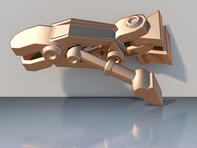 High Quality Golden Metal Swing Door Hinge Hardware for Home Doors 3d model