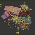 Other Various Items And Materials Such As Bricks Wood Pipes And Fabric Pieces