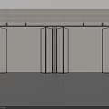 Modern Folding Doors With Black Metal Frame And Glass Panels Design
