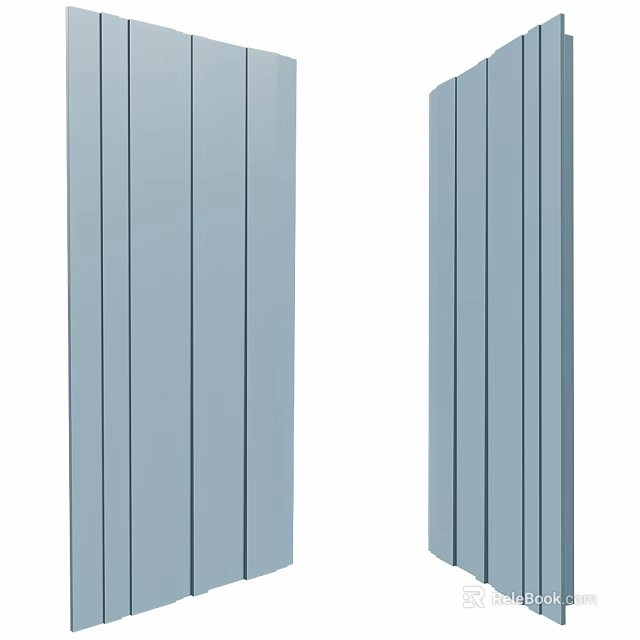 Gray Vertical Striped Panels For Modern Home Interior Decoration Projects 3d model 