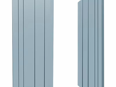 Gray Vertical Striped Panels For Modern Home Interior Decoration Projects 3d model