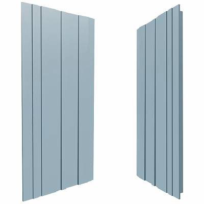 Gray Vertical Striped Panels For Modern Home Interior Decoration Projects 3d model