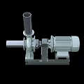 Industrial Electric Motor Pump With Cylindrical Inlet And Metal Base Structure