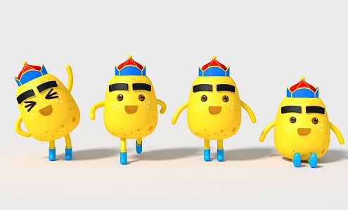 Modern Toy Cartoon Potato 3d model