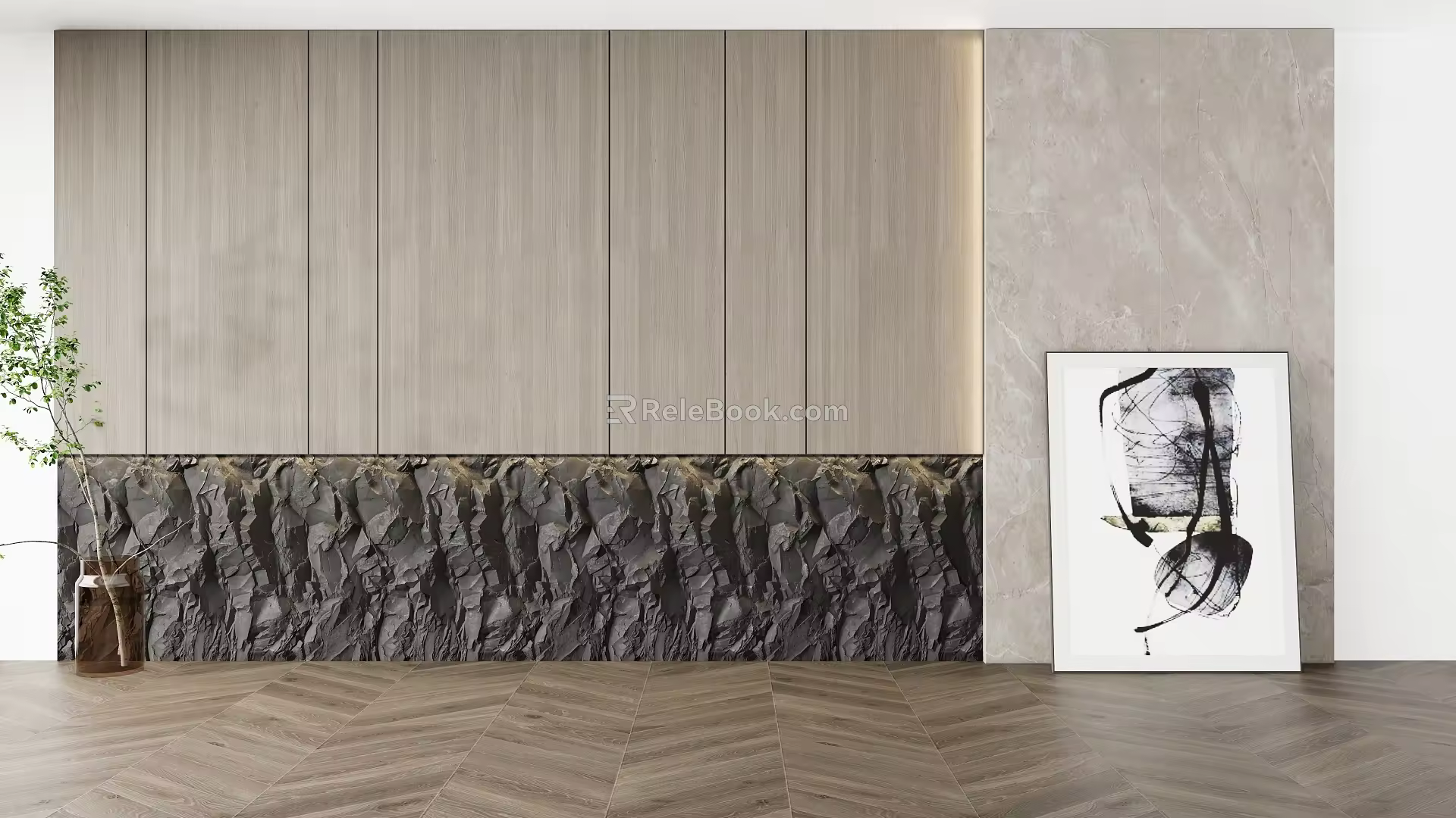 Background wall SU model 3d model