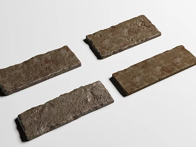 Four Natural Rockery Stones With Rough Texture For Garden Landscaping 3d model