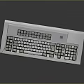 White Electronic Computer Keyboard With Standard Key Layout And Numeric Keypad