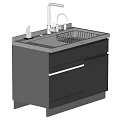 Modern Bathroom Vanity with Sink Faucet Drawers and Storage Countertop