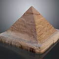 Ancient Stone Pyramid Structure With Detailed Square Base And Textured Exterior In 3D Render 3d model