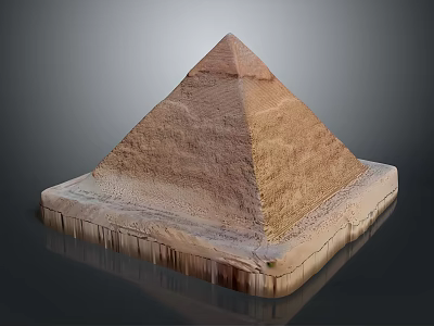 Ancient Stone Pyramid Structure With Detailed Square Base And Textured Exterior In 3D Render 3d model