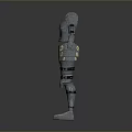 Character Armor Design With Metal Chest Plate Leg Guards And Boots