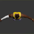 Man in Lakers 23 Yellow Jersey With White Arm Sleeves Yellow Shorts Colorful Sneakers