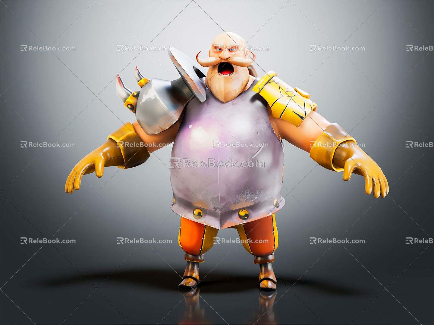 Modern Game Role Warrior Samurai 3d model