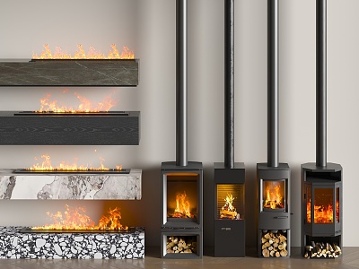 Modern Fireplace 3d model