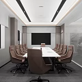 Modern Reception Desk With Company Logo And White Marble Counter On Wooden Textured Wall