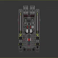 Futuristic Military Tank With Gray Armor Red Accents And Advanced Weapon Tracks