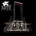 ARTE LAMP Unique Decorative Chandelier With Wine Bottles And Hanging Wine Glasses