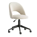 Stylish Table And Chair Set With Light Gray Brown Velvet Upholstery Black Caster Bases