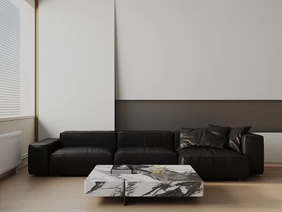 Modern three-seat sofa 3d model