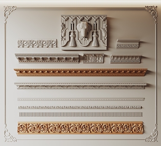 French plaster line 3d model