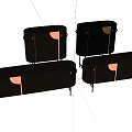 Modern Entryway Cabinet and Sideboard with Dark Gray Finish Gold Accents and Metal Legs
