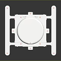 Mechanical Frame Device With White Metal Structure And Black Panel Components