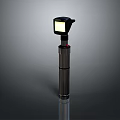 Sleek Modern Black Columnar Floor Lamp With Square Top Light