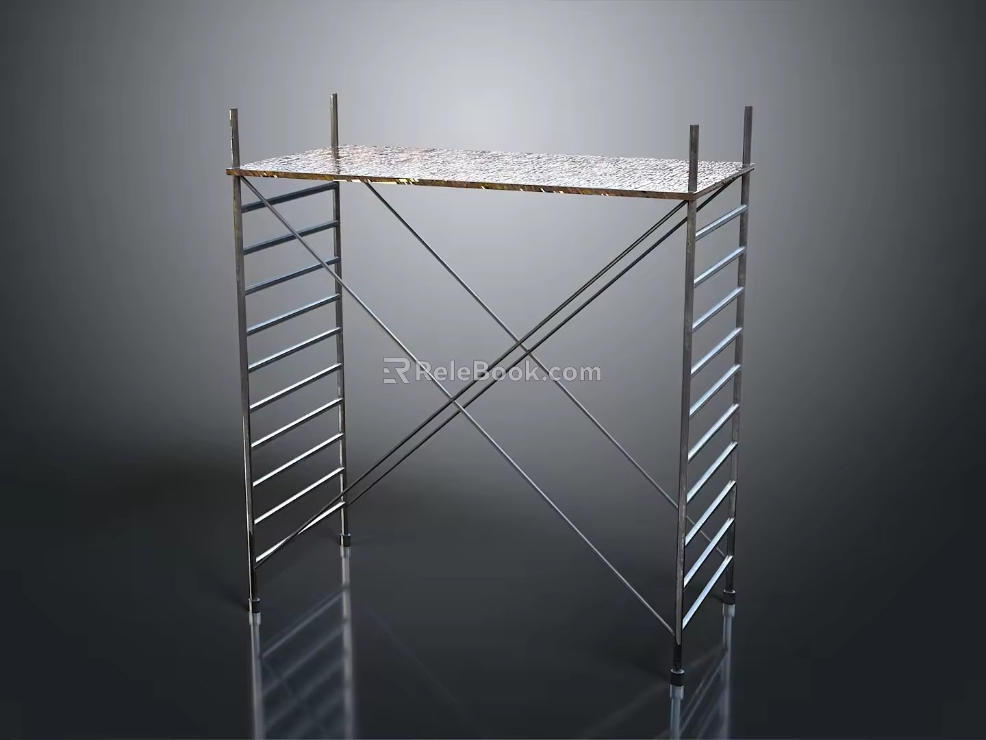 Iron frame large iron frame iron frame house factory industrial iron frame iron ladder rigid ladder work frame rigid scaffold 3d model