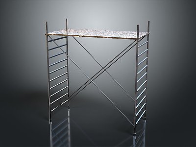 Iron frame large iron frame iron frame house factory industrial iron frame iron ladder rigid ladder work frame rigid scaffold 3d model