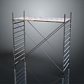 Iron frame large iron frame iron frame house factory industrial iron frame iron ladder rigid ladder work frame rigid scaffold 3d model