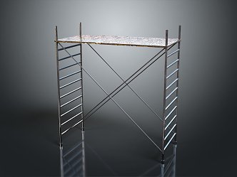 Iron frame large iron frame iron frame house factory industrial iron frame iron ladder rigid ladder work frame rigid scaffold 3d model