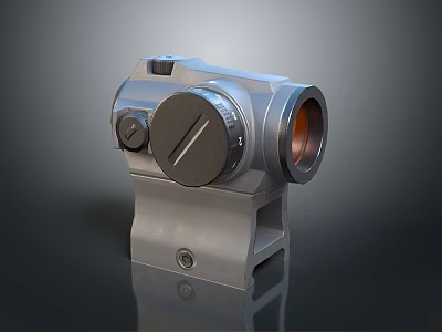 Durable Metallic Household Device With Control Knob And Circular Aperture On Stable Base 3d model