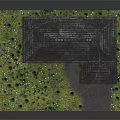 Residential House with Tile Roof Covered by Green Vines Attached Garage and Grass Shrubs