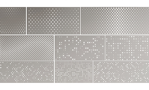 Modern Punching Plate Perforated Aluminum Plate Hollow Carved Plate 3d model